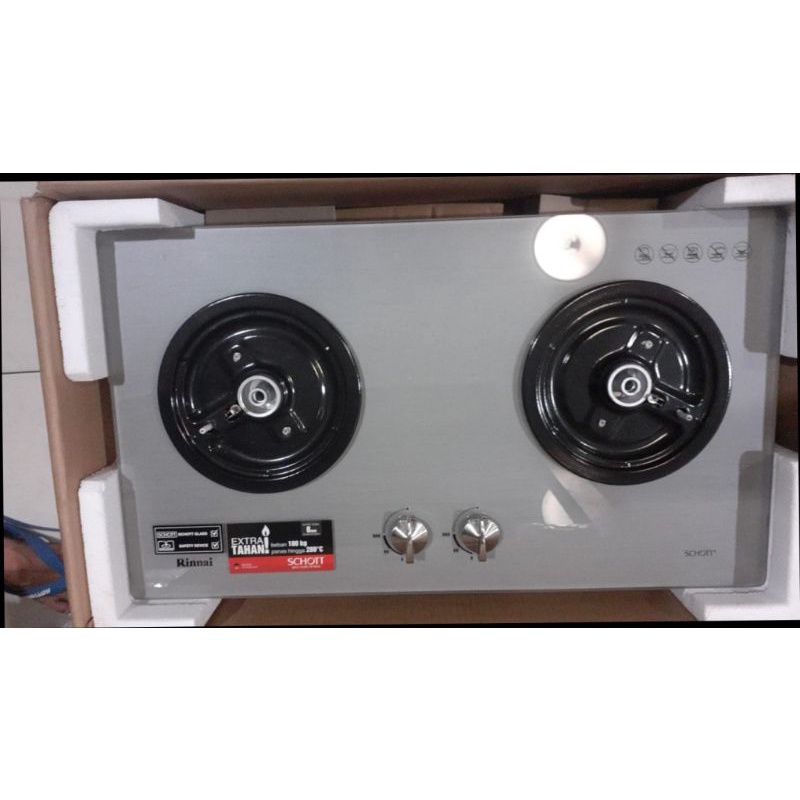 Jual Kompor Tanam Rinnai RB-2GHC(SS) - Build In Hob 2 Tungku Glass ...