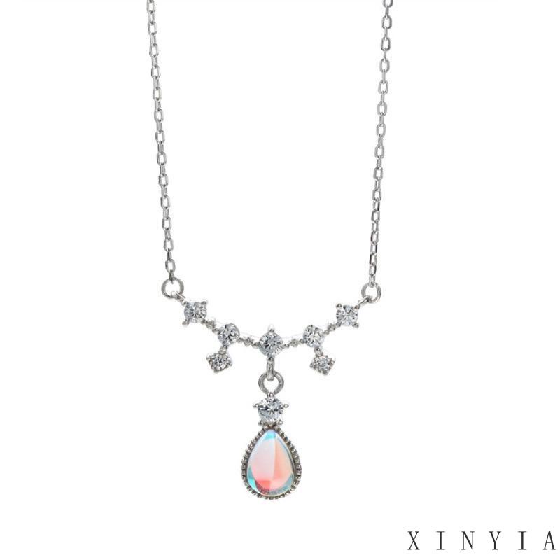 Kalung Desain Water Drop Moonstone Niche Untuk Wanita