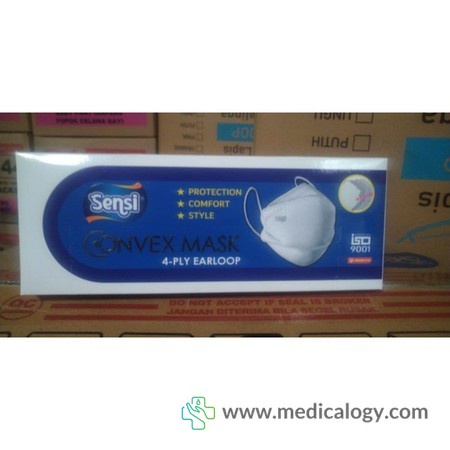 Sensi Masker Sensi Convex Masker Wajah Hitam isi 20 Masker Sensi Convex