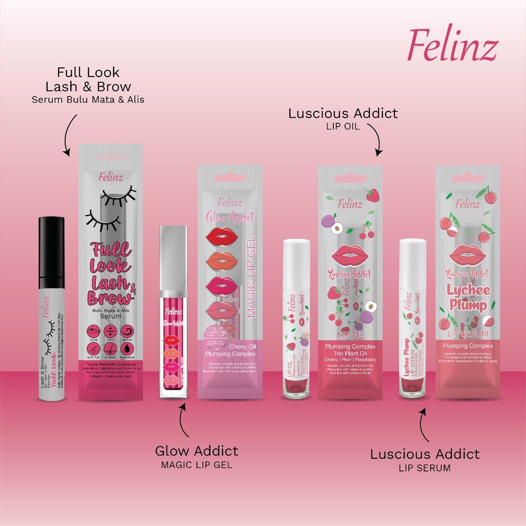 Felinz Full Look Lash &amp; Brow | Felinz Magic Lip Gel | Felinz Lip Oil | Felinz Lip Serum