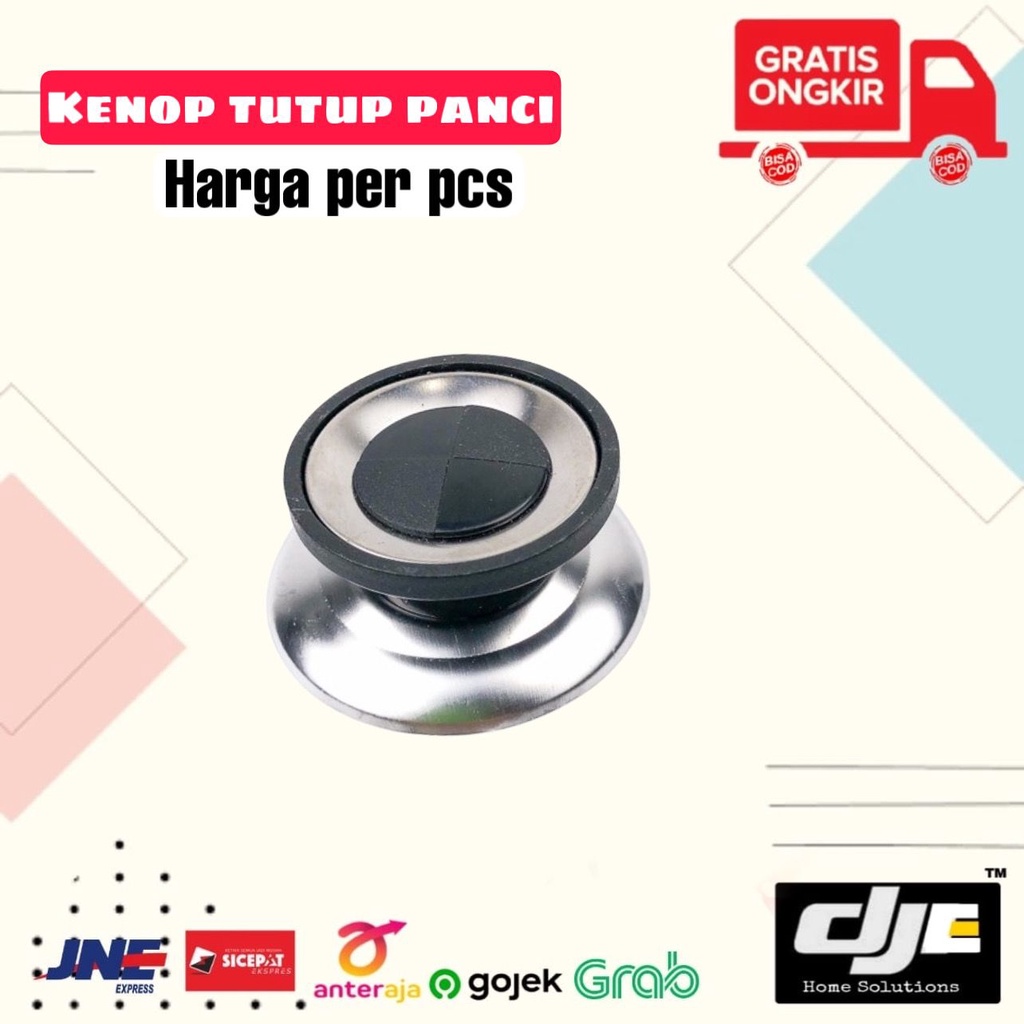 Knob Knop Pentolan Panci Handle Pegangan Tutup Wajan Kenop Hitam Warna