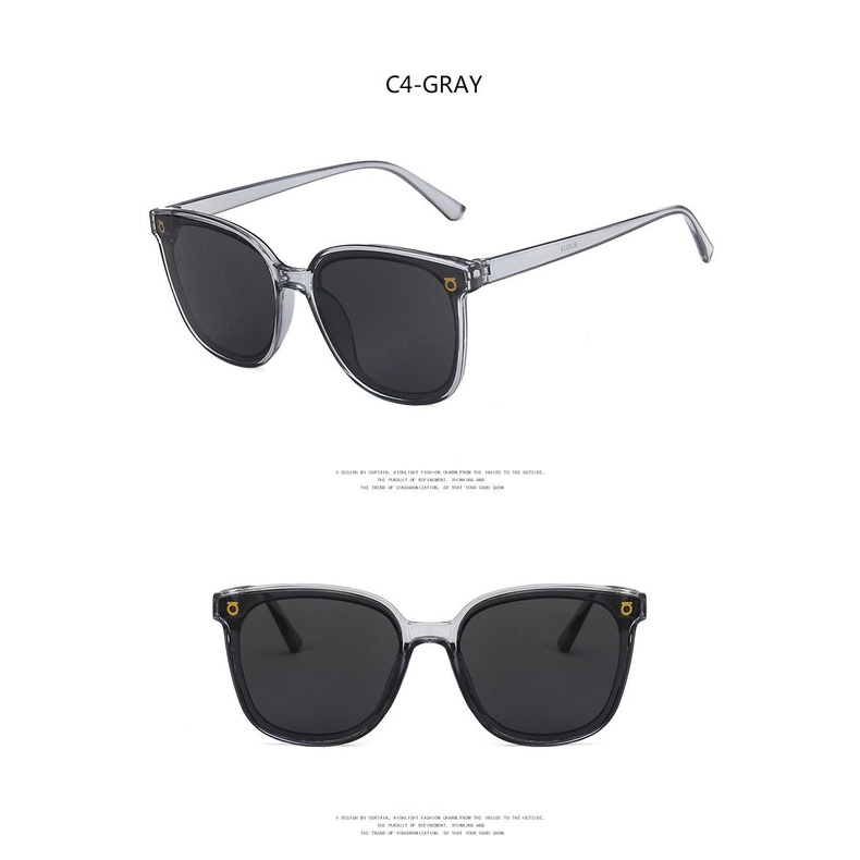 Fashion square ins street shooting retro anti-ultraviolet sunglasses