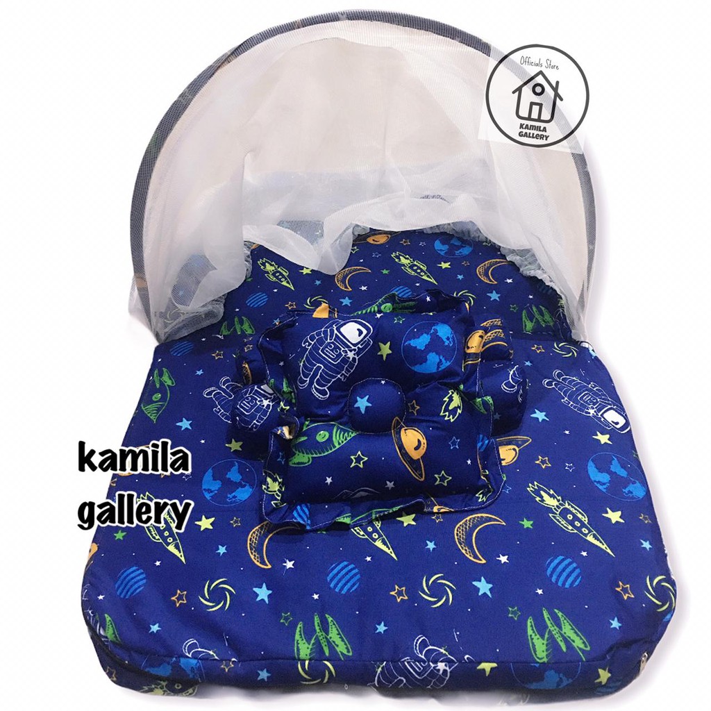 FREE TAS MIKA!! kasur lipat kelambu bayi set bantal peyang &amp; guling  /kasur bayi kelambu termurah