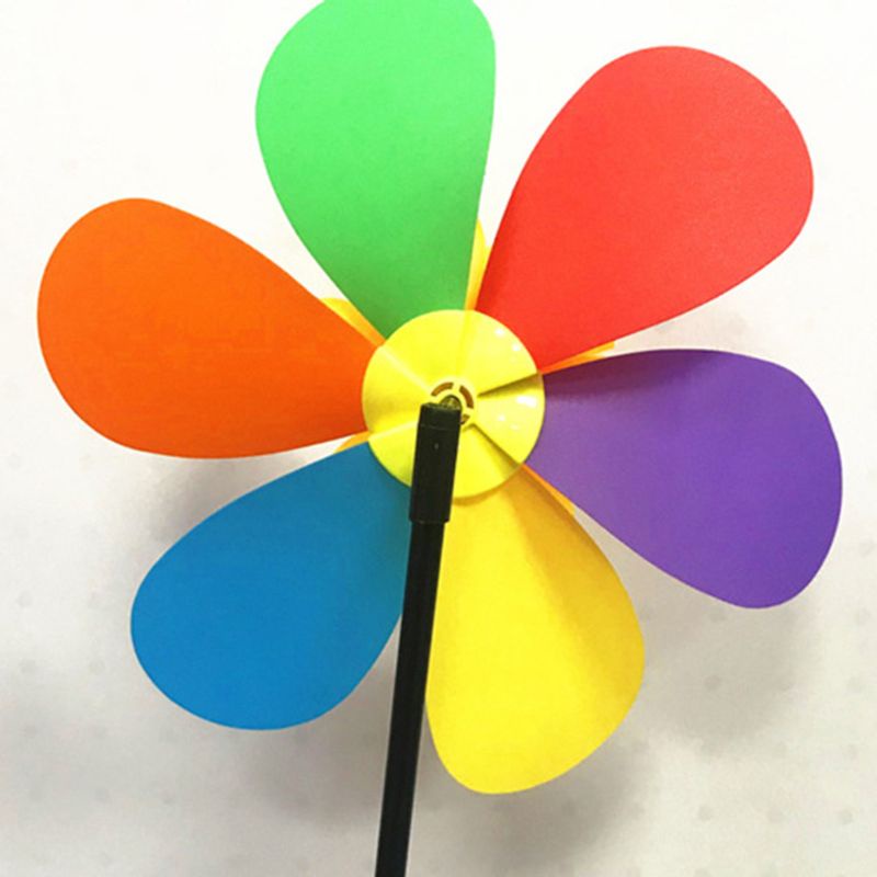 Mary Colorful Sunflower Windmill Wind Spinner Kincir Kincir Taman Dekorasi Halaman Mainan Anak DIY