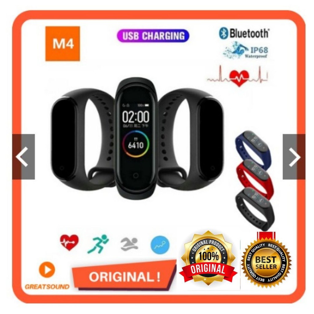 M4 Smartband Watch Jam Sport Bracelet Kesehatan Tensi Oximeter 118115