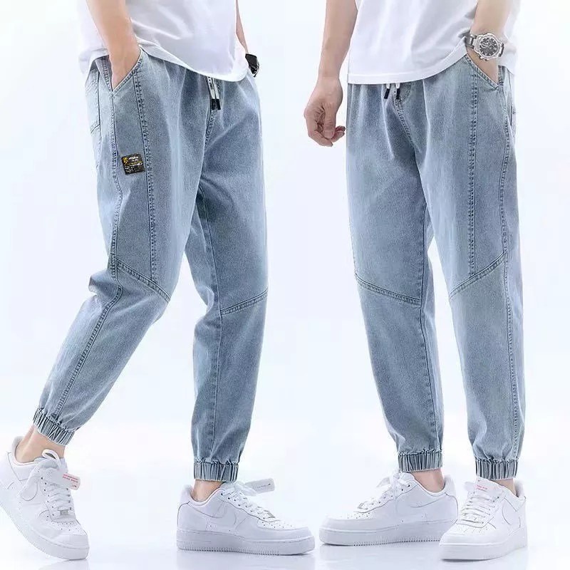 Celana Jogger Jeans Pria Original Pinggang Karet Celana Jeans Panjang Pria Joger Stretch Distro