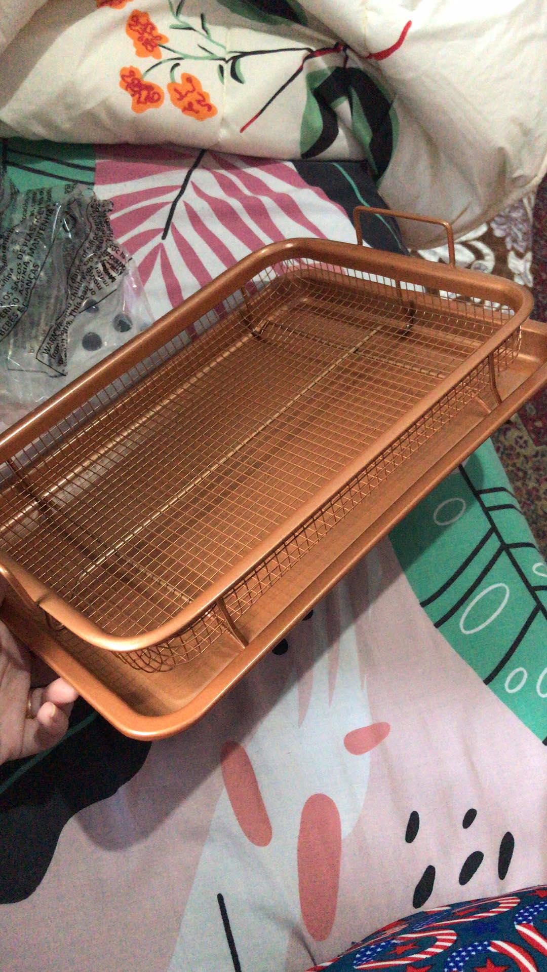 Asta Crisper Bulat - Alat Panggangan - Alat Peniris Minyak - Tirisan Minyak - Alat Pemanggang Oven