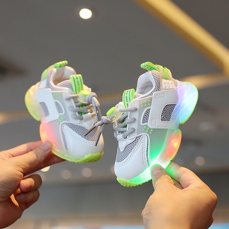 Sepatu anak LED anak motif terbaru sneakers anak import