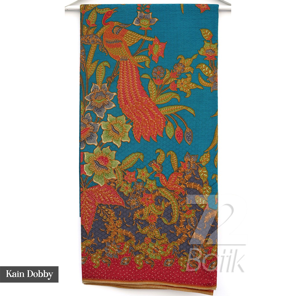 KAIN BATIK PREMIUM Bahan Dobby Dobi Dobbi Dolbi Motif Burung Warna Biru Tosca Merah 726269 Cap 72 Jarik Jarit Samping Kebat Panjang Batik Dobby Modern Premium Bahan Seragam Batik Pernikahan Kantor Keluarga Murah Kamen Jadi Batik Bali Lembaran