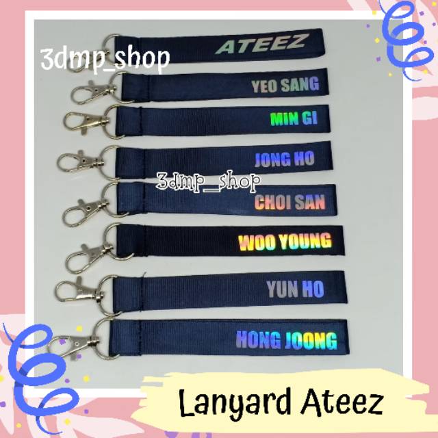 Lanyard Gantungan Keychain Ateez Kpop