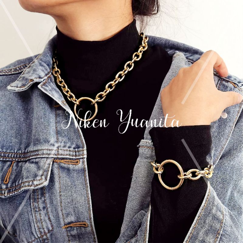 set kalung gelang plastik ringan aksesoris fashion diy viral trendi modern gaul handmade craft kerajinan tangan souvenir hadiah cewek cowok unisex birthday ulang tahun anniversary oleh oleh gift libur liburan lebaran christmas idul fitri tahun baru