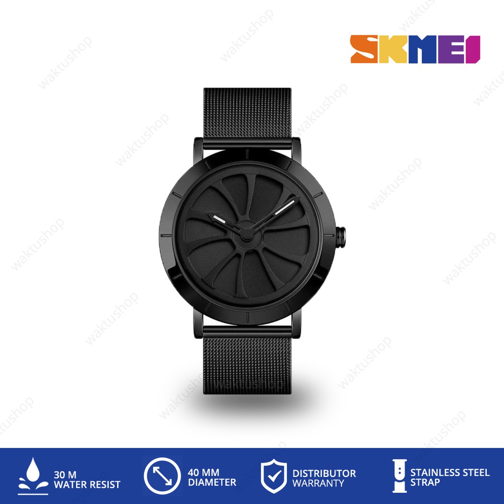 SKMEI 9204 Original Jam Tangan Pria Analog Stainless Steel Jam Tangan Tahan Air