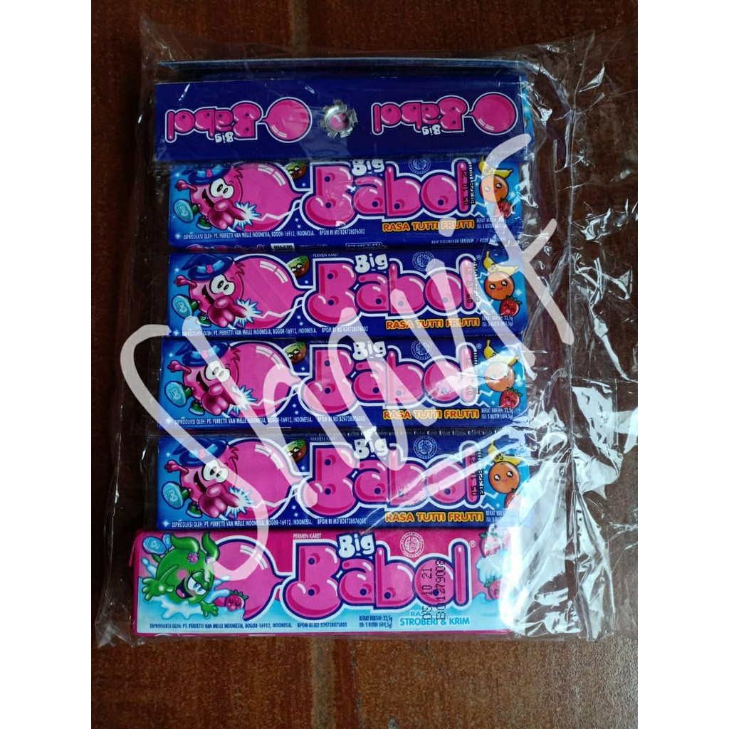 

Permen Karet Big Babol Bigbabol (Mix Varian) Stick/Bar (12 x 20 gram)