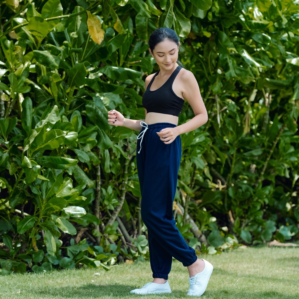 DONSON Sportswear Joger Wanita Untuk Kasual Atau Celana Training Panjang Trackpants Comfort Polyester Navy