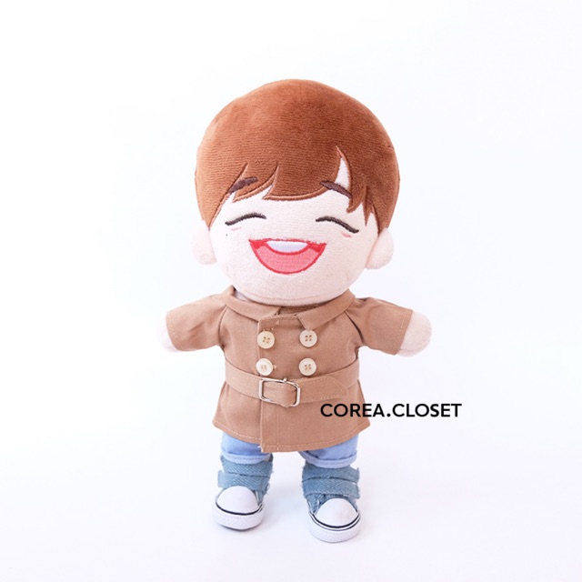 Kpop doll clothes (1 set : Trench Coat & Denim Pants)
