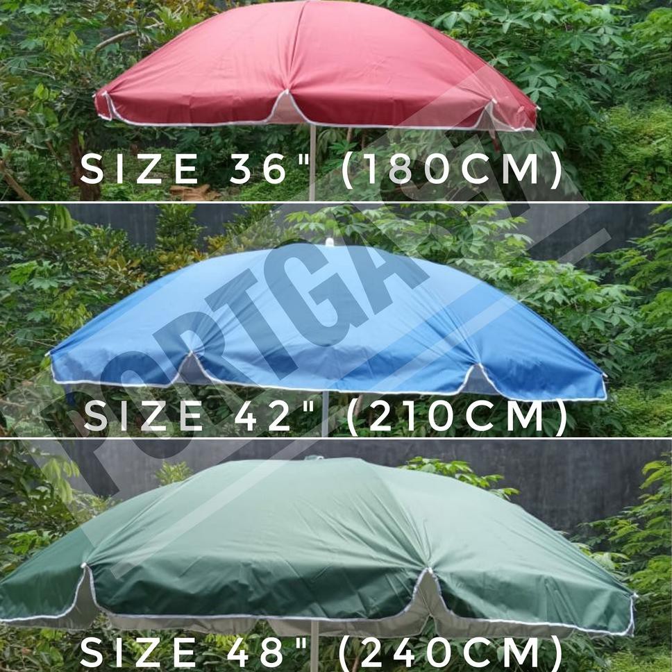 Model Keren.. Payung Pantai Tenda Jualan Jumbo Anti UV 42"(210cm) Parasol Original Osaka/Nagoya V8W