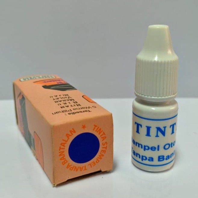 Tinta Stempel Otomatis Tanpa Bantalan Warna Biru | Shopee Indonesia