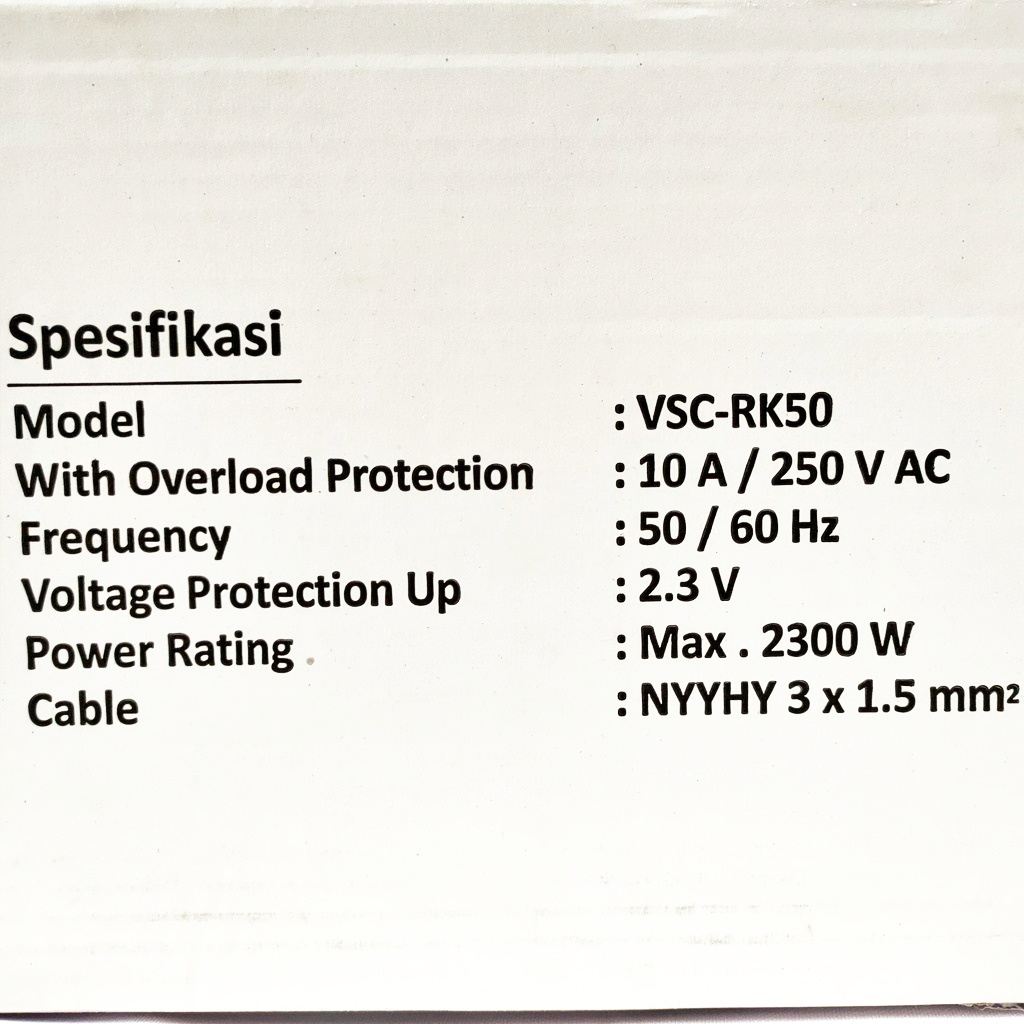 VISICOM Kabel Roll 50 Meter 4 Stop Kontak Gulung 50m 50 m SNI