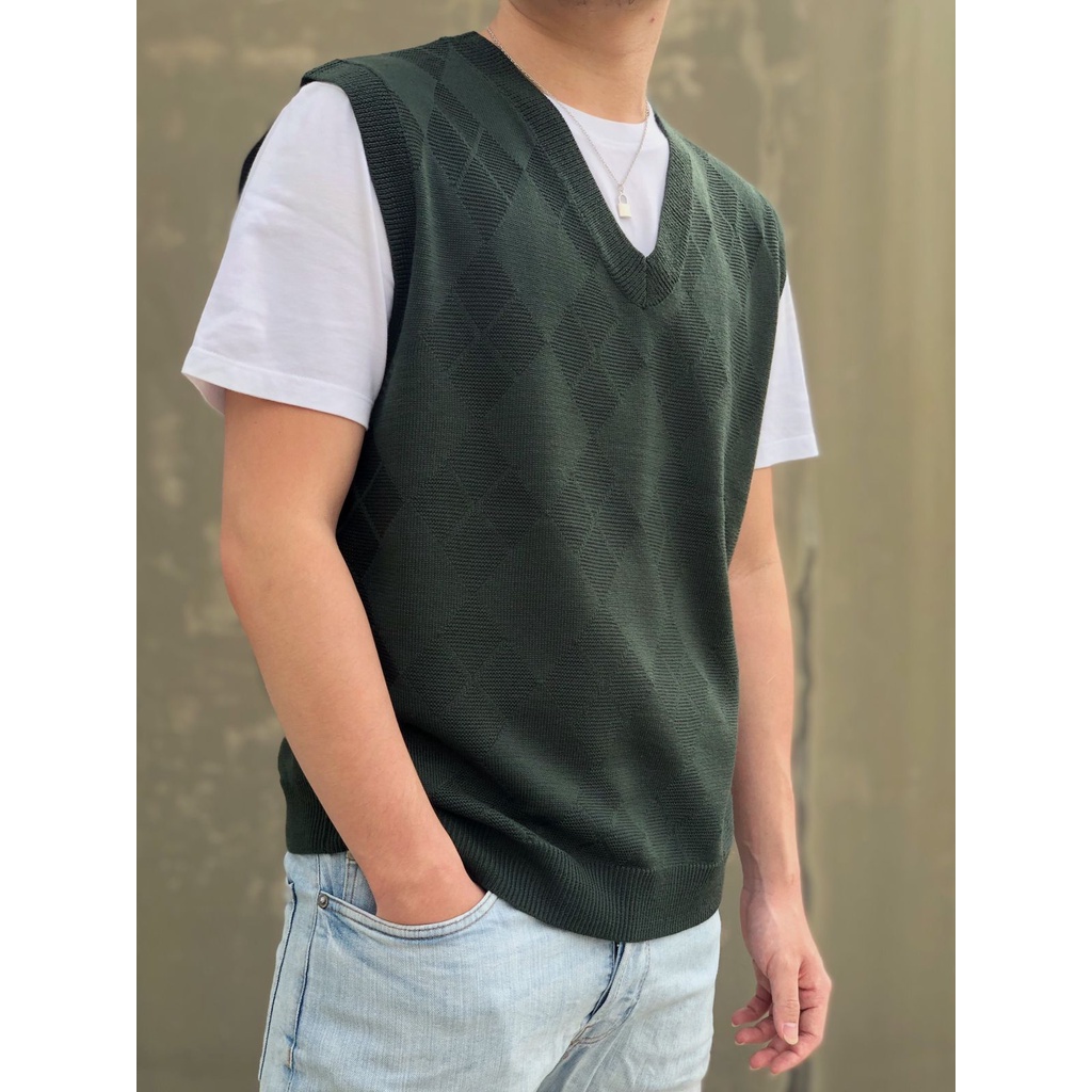 Knit Republic Kai Men Knit Vest - Rompi rajut pria - Knit vest