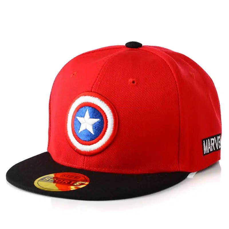 TOPI SNAPBACK ANAK IMPORT CAPTAIN AMERIKA USIA 3-12 TAHUN