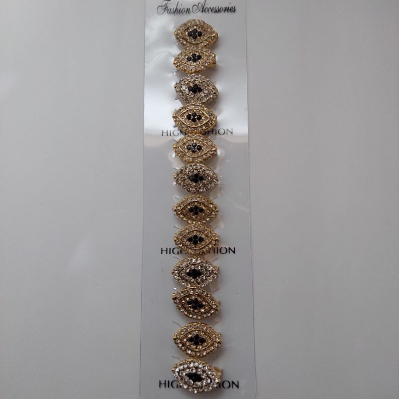 Bros Dagu Korea Kecil Full Mata Kecil Bros Dagu Murah Asesories hijab-Kuning hitam B