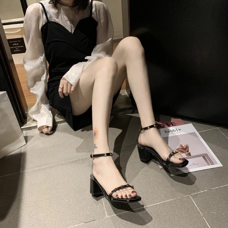 RYS - Roman Deeds Sandal Heels Wanita Fashion Casual - Ori Import