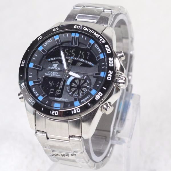 Jam Tangan Pria Dualtime Casio G-Shock  Gshock Edifice EFA 133 Silver - Blue