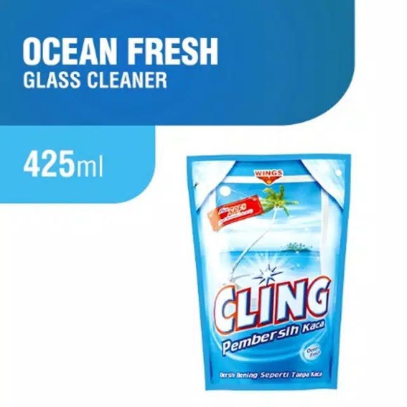 CLING Pembersih Kaca Biru 425ML