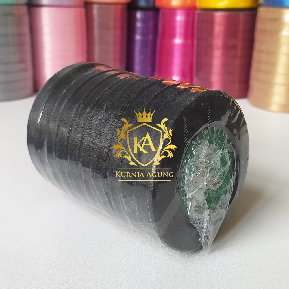 Pita Satin  Eagle Import Taiwan 3/8 inch 1.2cm Inch Per Rol untuk Hiasan Hampers Souvenir  Dekorasi Murah Laris