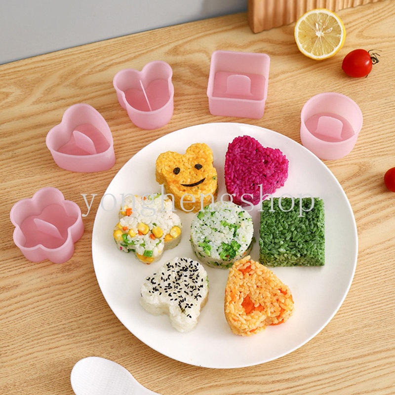 Cetakan Sushi / Onigiri / Bola Nasi / cookie / Roti / sandwich DIY Desain Kartun Lucu Kreatif Untuk Anak