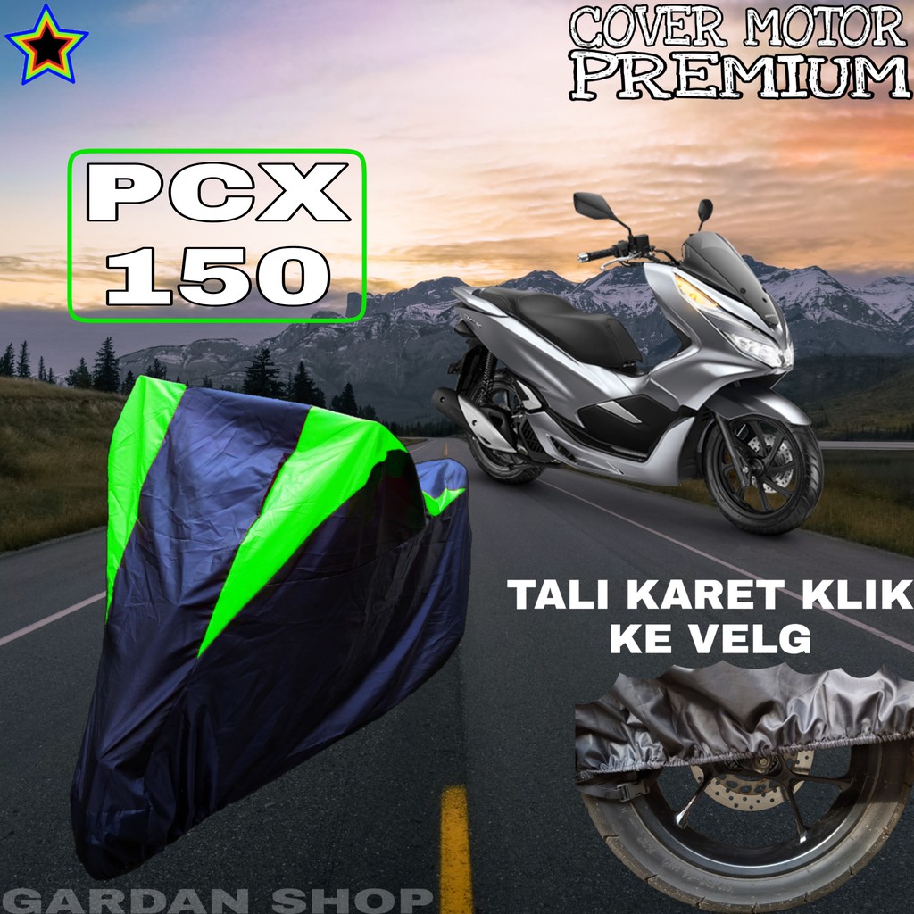 Sarung Motor PCX 150 Hitam HIJAU Body Cover Penutup Pelindung Motor Pcx PREMIUM