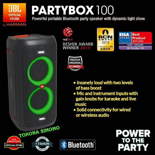 JBL Partybox 100 / Partybox100 Portable Bluetooth Speaker Original