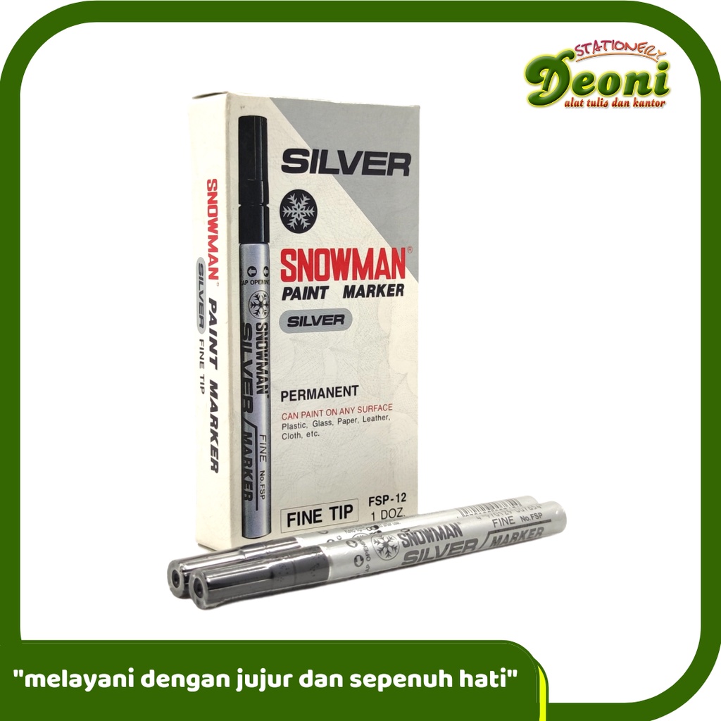 

SNOWMAN Paint Marker Silver Spidol Permanent