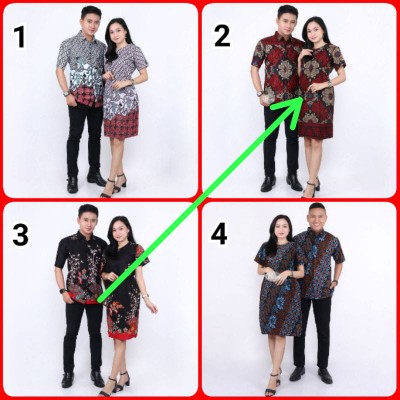 Rama Shinta Couple - Melani Set Couple Lilit Rovella Batik Couple Modern