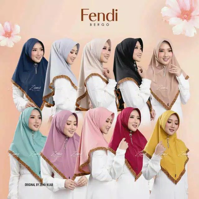 HIJAB INSTAN FENDI / KHIMAR INSTAN FENDI ORI DK