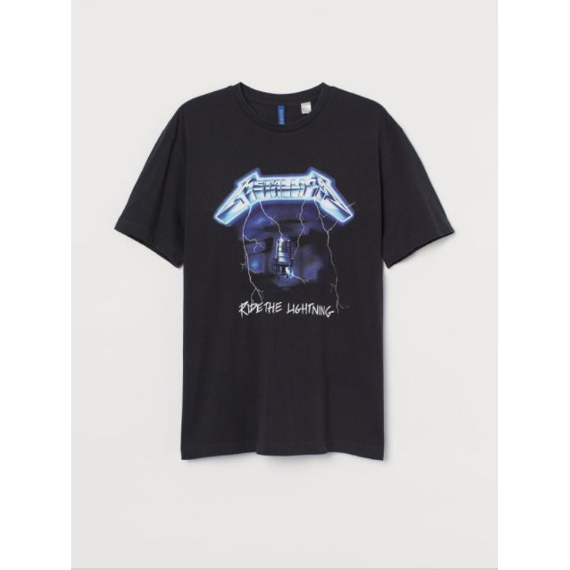 Tee Baju Kaos H&m hnm Metallica Ride The Lightning Original