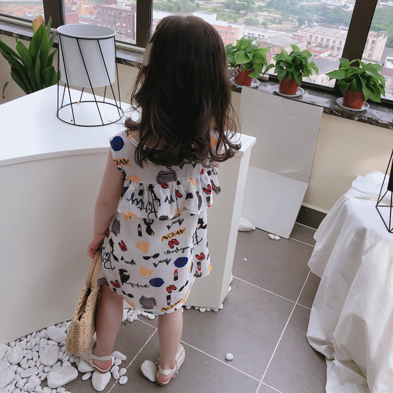 Promo !! Dress anak cewek lucu / dress fashion noav in rumbai ukuran 1-2tahun / Dress import termurah