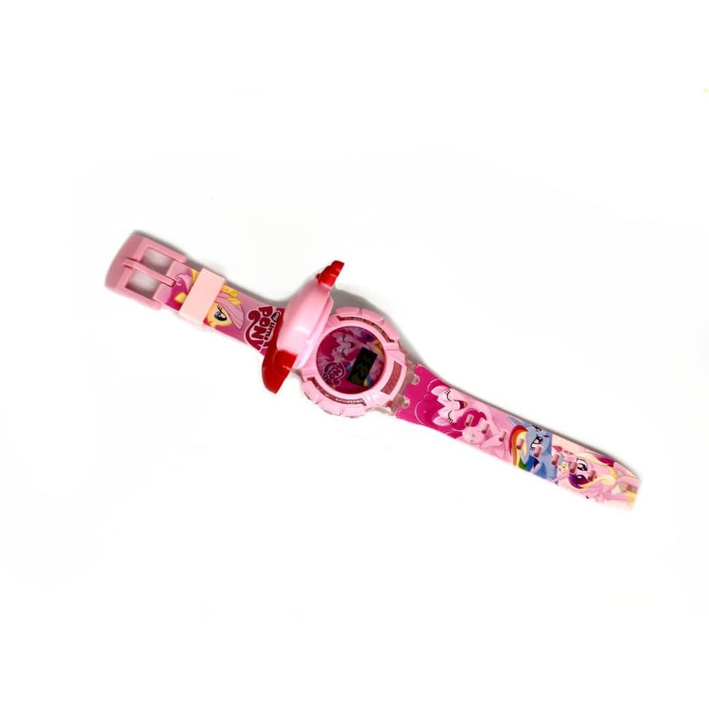 Best Item! JAM TANGAN ANAK KEPALA KLIP PONY LAMPU MUSIK MELODY DIGITAL