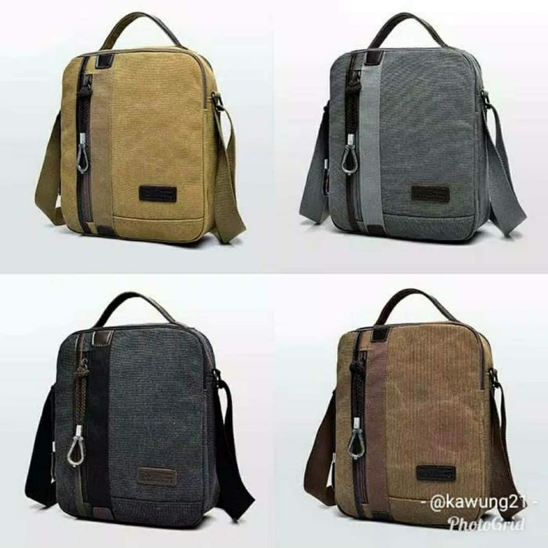 Tas Selempang Pria TP20 Sling Bag Murah Impor  Shoulder Bag  Kanvas