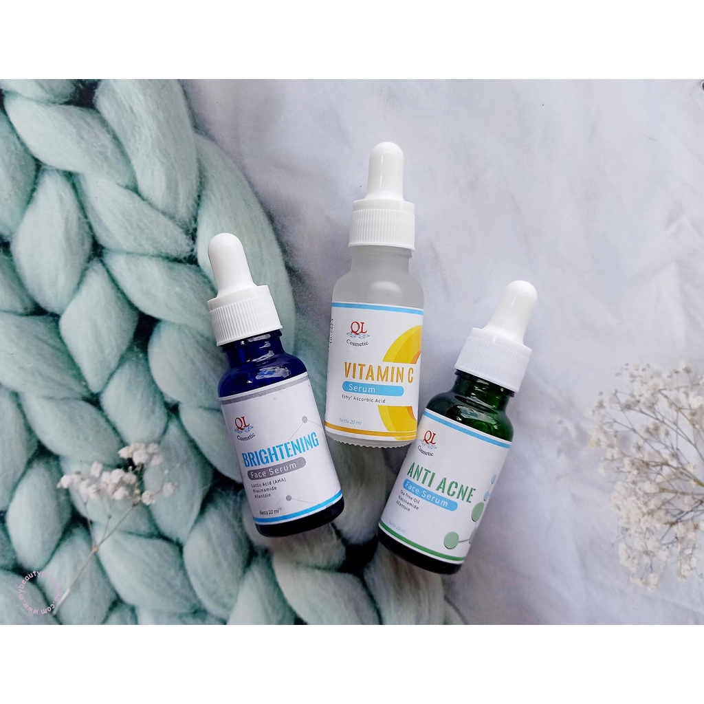 PROMO  CUCI GUDANG QL FACE SERUM | SERUM PEMUTIH WAJAH MENCERAHKAN | BRIGHTENING | VITAMIN C | ANTI 