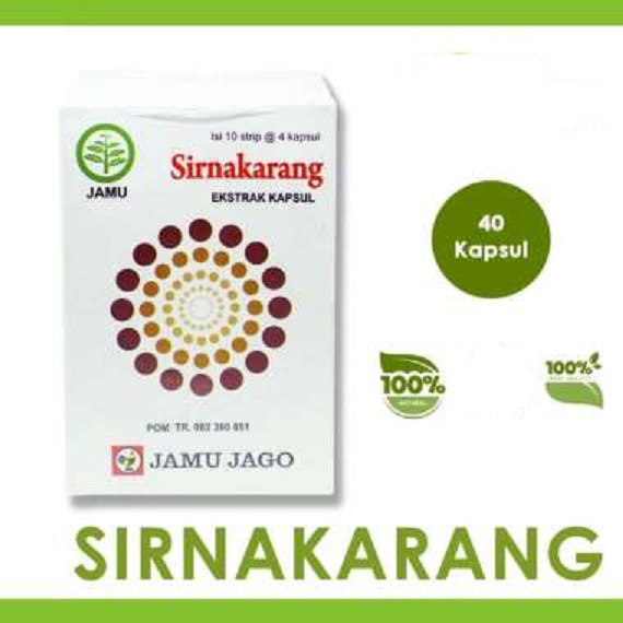 Sirnakarang - Sirna Karang 40 Kapsul Jamu Jago Obat Batu Ginjal Alami