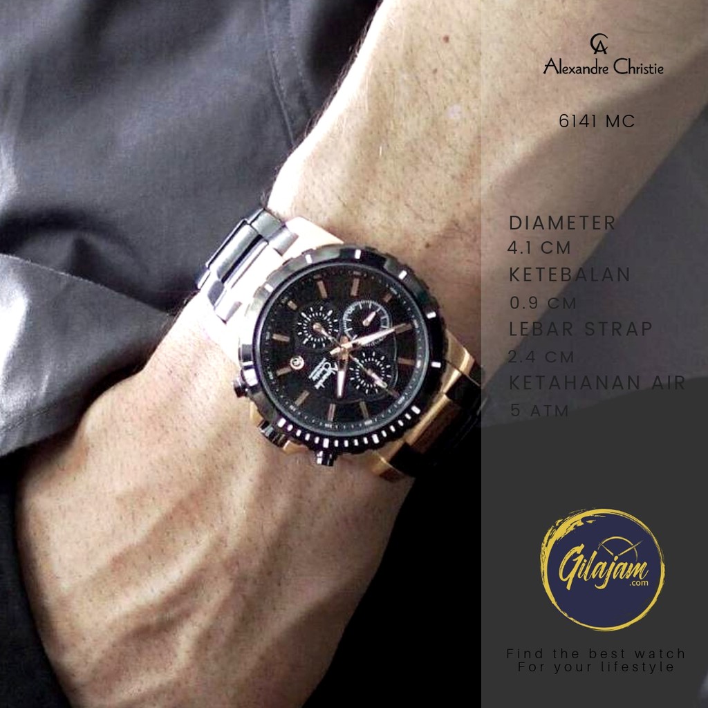 Alexandre Christie 6141 MC BRG Black Rosegold