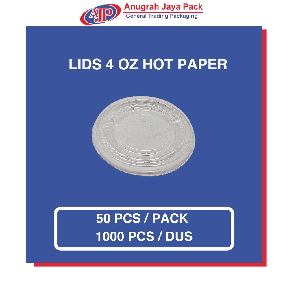 Lids 4 Oz Hot Paper Bening / Tutup Paper Cup 4 Oz Hot Bening