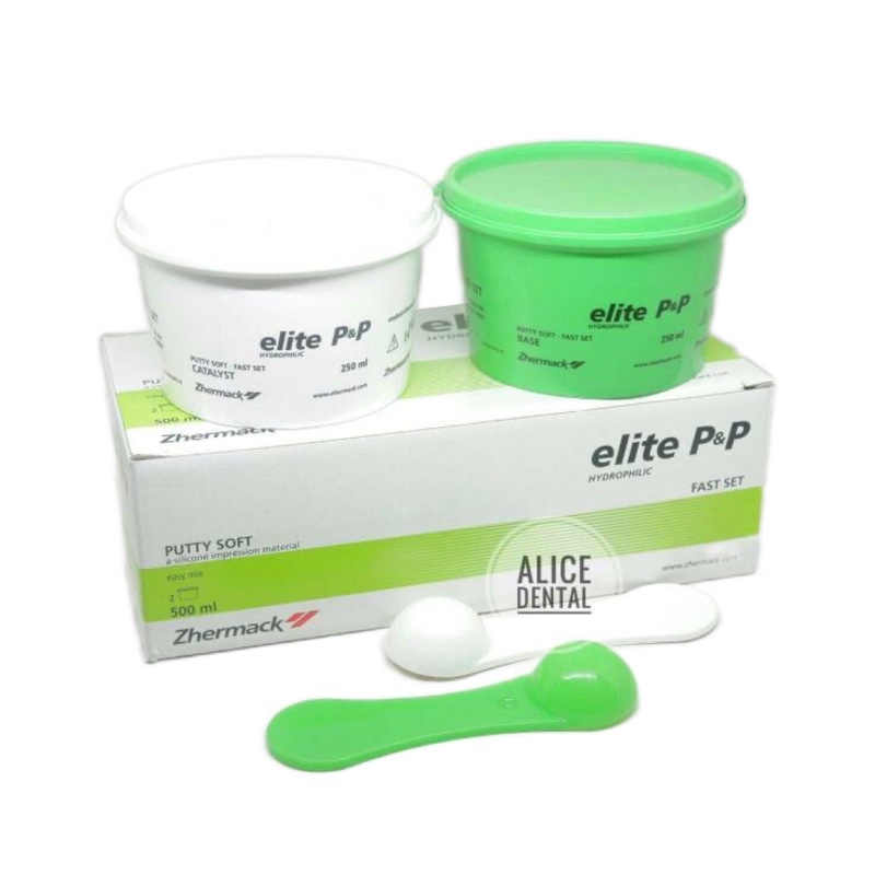 Dental Putty zhermack elite p&p double impression rubber base heavy body elite zhermack elastomer ba