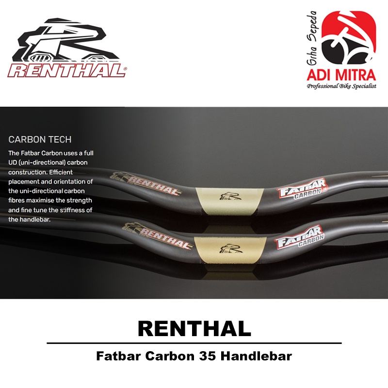 Renthal Fatbar Carbon 35 Handlebar Stang Sepeda MTB / DH