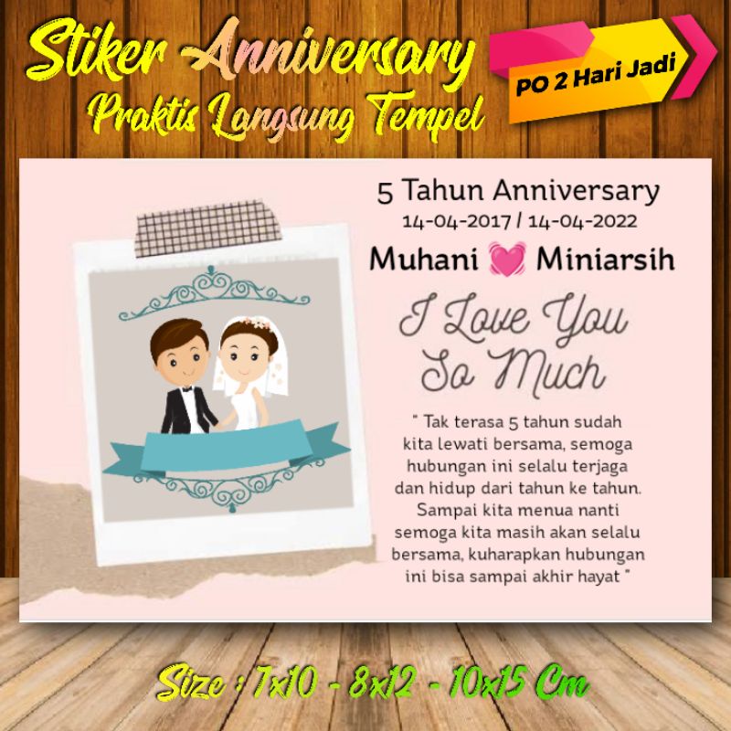 

Stiker Anniversary - Stiker Ultah Pernikahan - Stiker Tasyakuran (Dapat Bonus Cetak Lebih)
