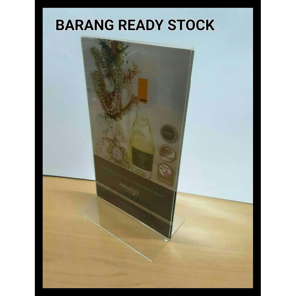 

ACRYLIC TENTCARD DISPLAY A5 TERMURAH