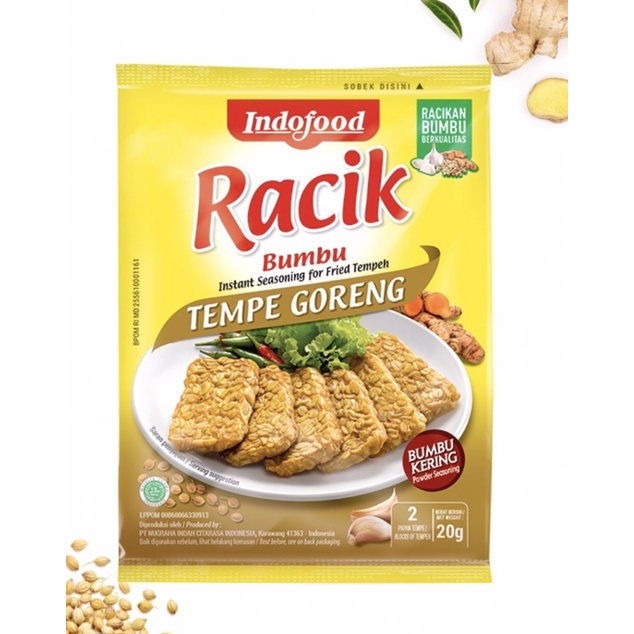 

Indofood Bumbu Racik Tempe Goreng 20 gr x 10