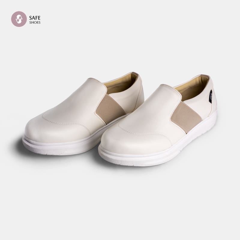 

Sepatu Slip On Wanita Sneakers Women Aegis Series - Vanilla Latte, sepatu kerja wanita, flat shoes slip one, sepatu casual slip on