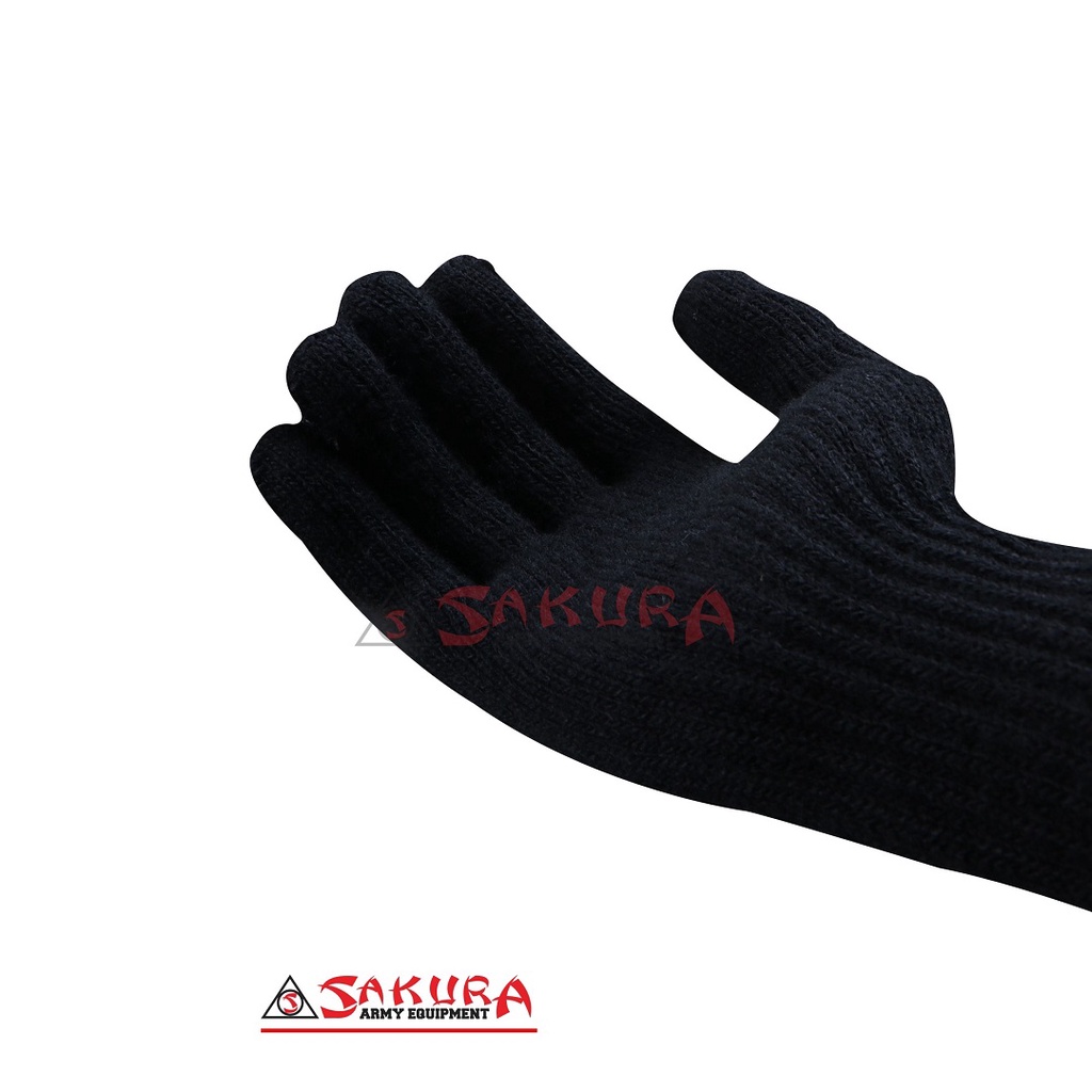 Sarung Tangan Upacara Hitam Sarung Tangan Rajut Hitam